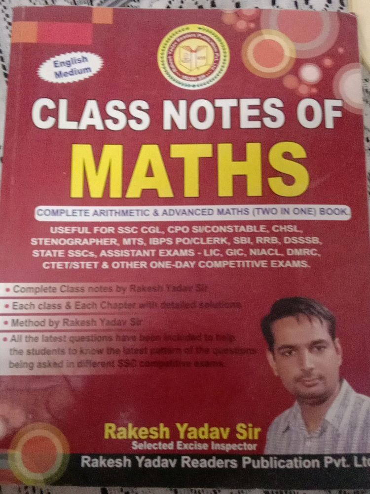 Class Notes Of Maths (By Rakesh Yadav Sir)
