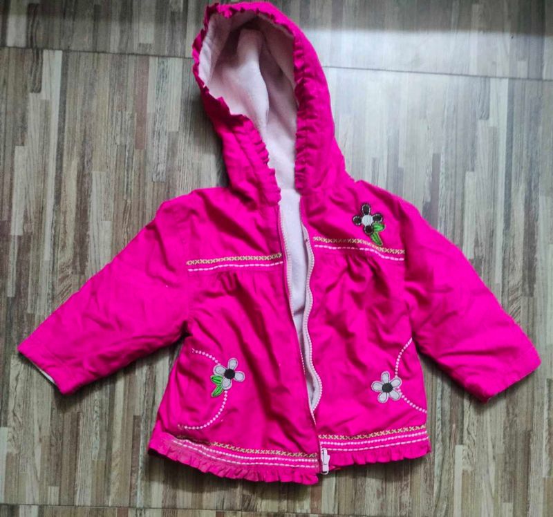 Hot pink jacket for young girls