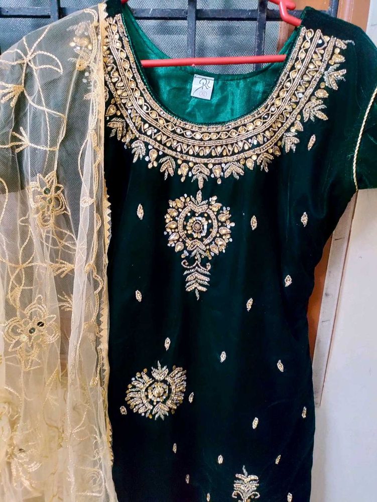 Beautiful New Patiyala Velvet Dress