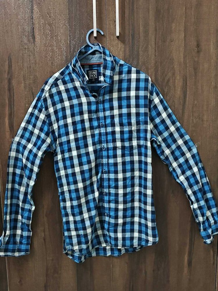 DNMX Blue Checkered Shirt