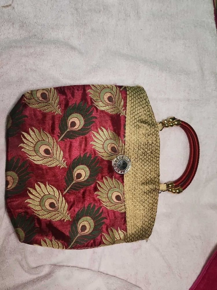 Peacock Feather Handbag