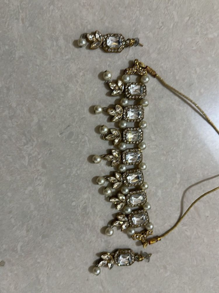 Elegant Stone &amp; Pearl Jewelry Set