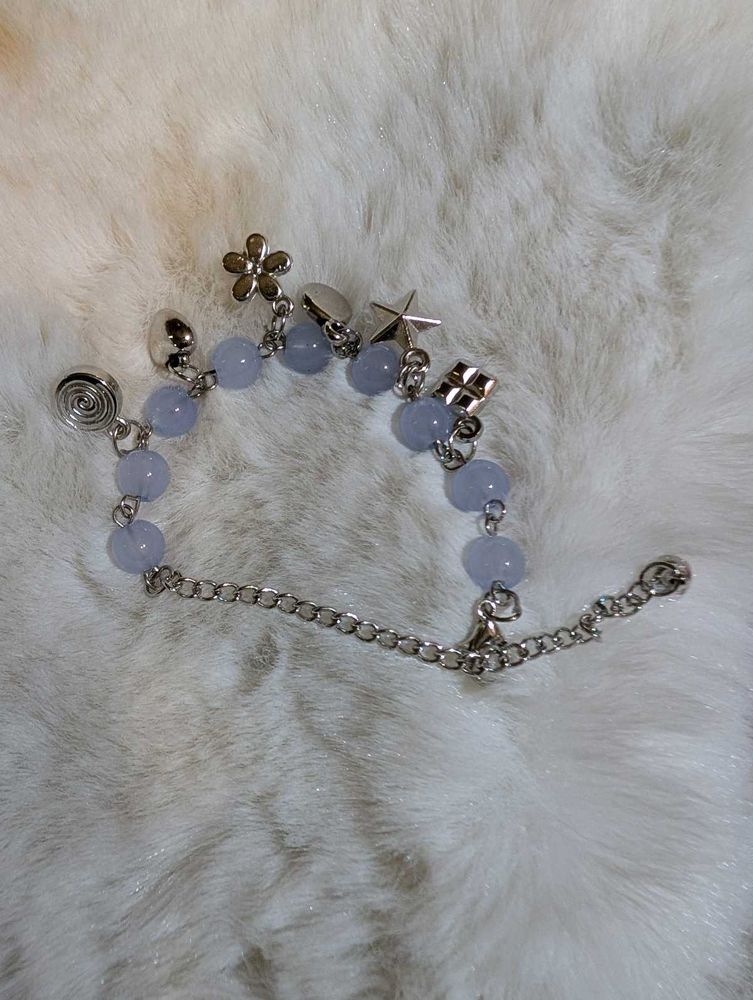 Lavender Charming Beaded Bracelet