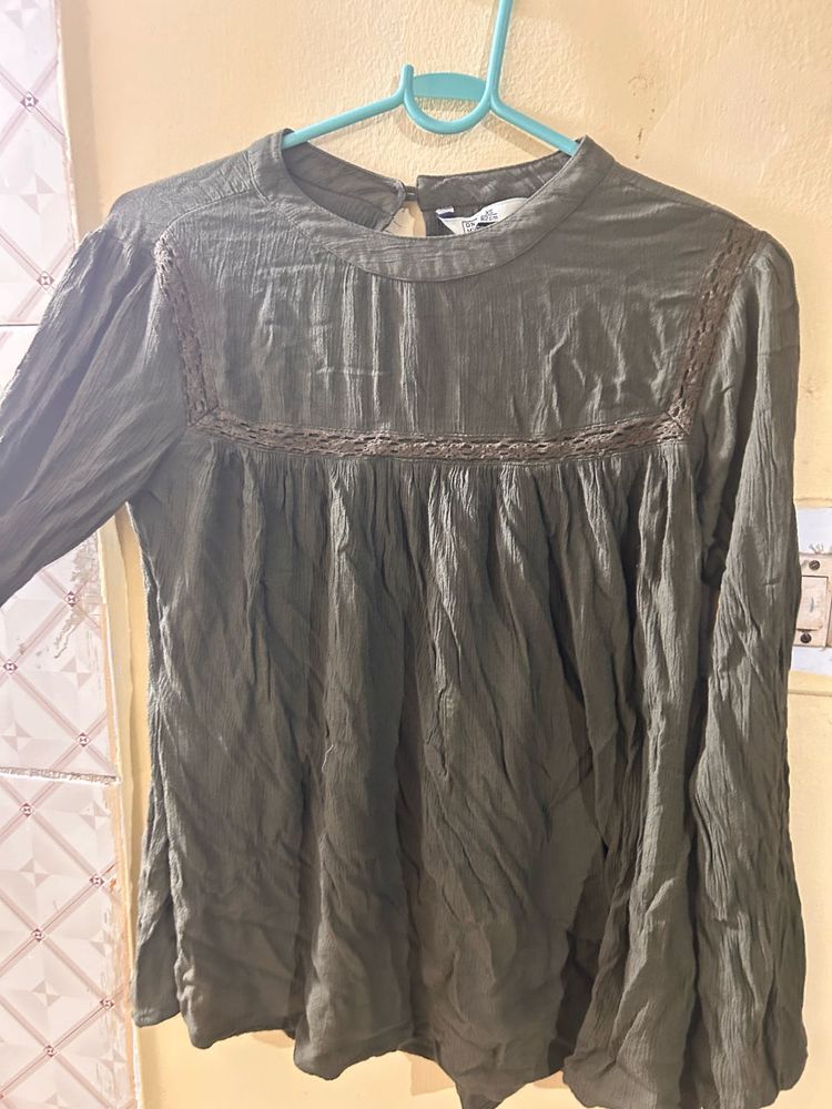 Elegant Olive Green Top