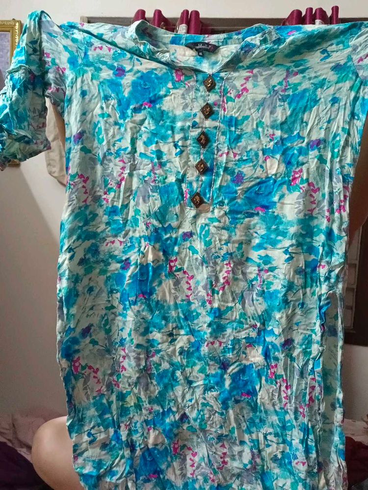 Blue Printed Kurti