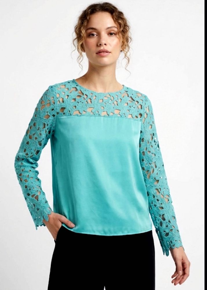 Beautiful Lace Trim Top