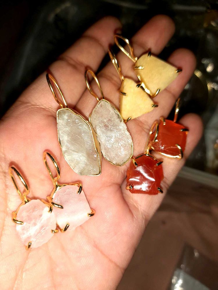 Real semi precious stones earrings
