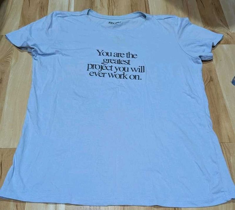 Inspirational Graphic Tee - Light Blue