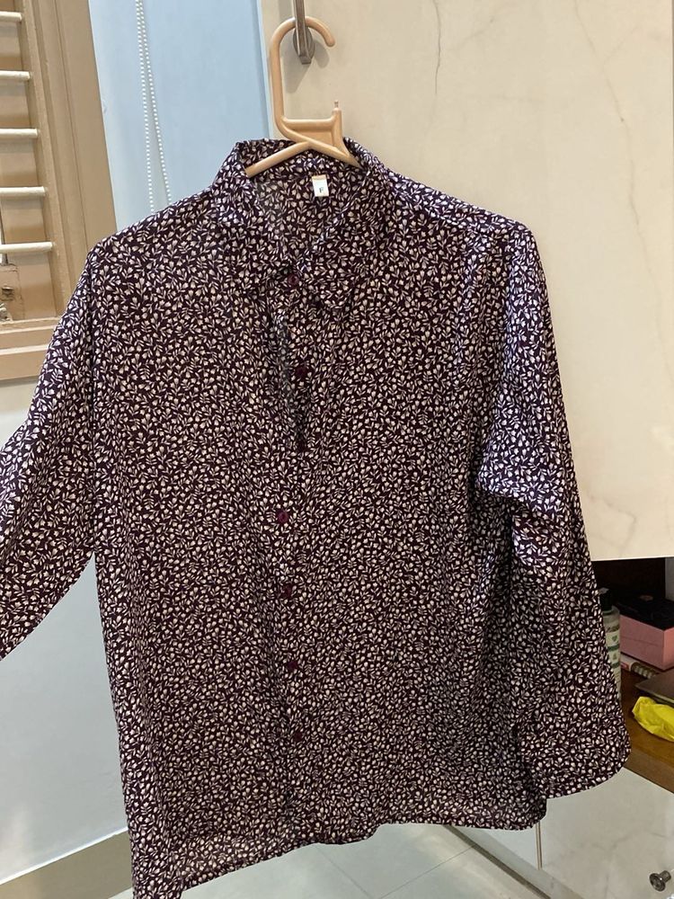 Floral Print Button-Down Shirt