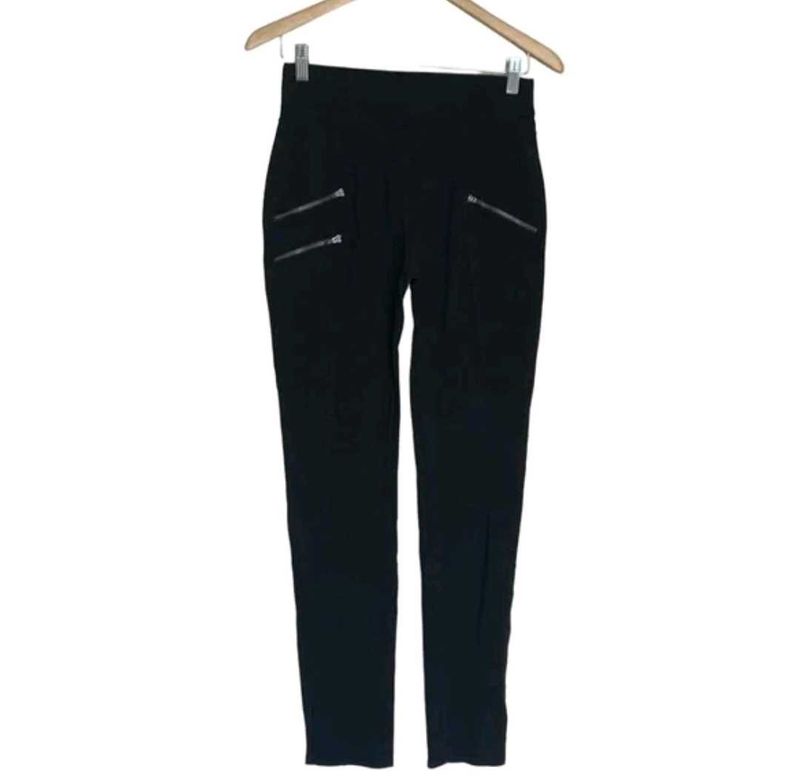 Black Zipper Accent Pants