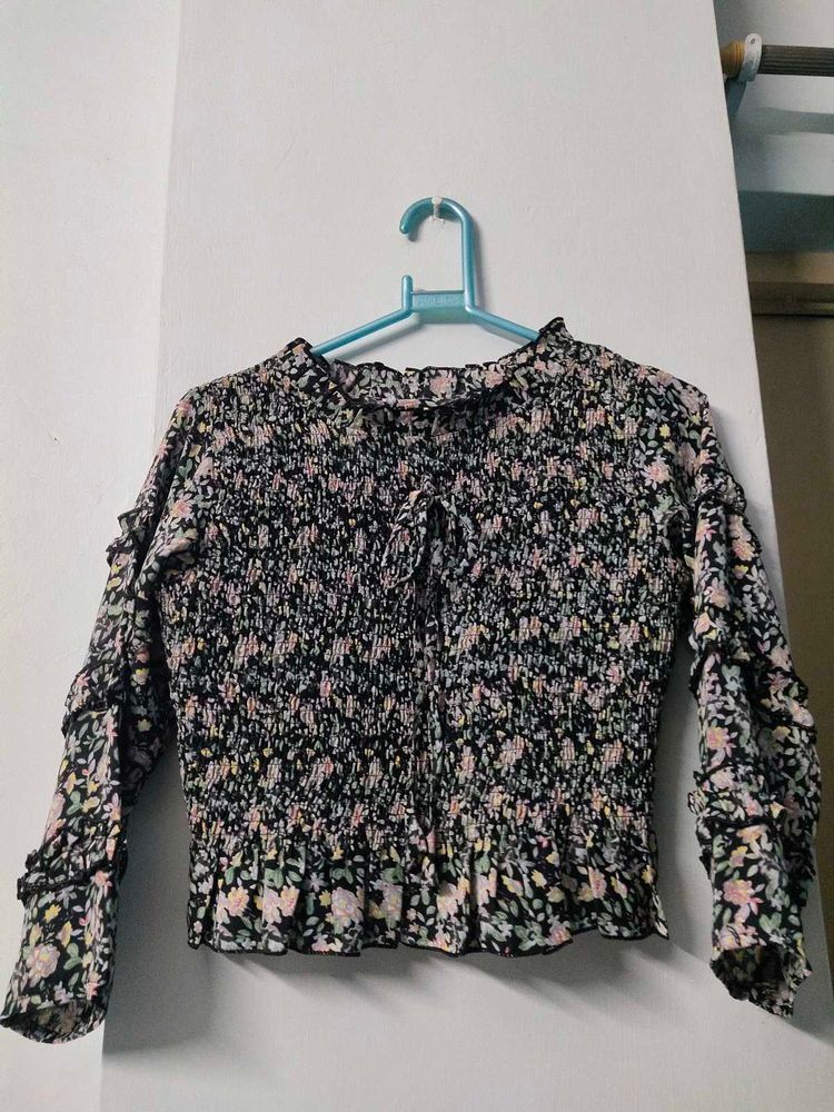 Floral Print Long Sleeve Top