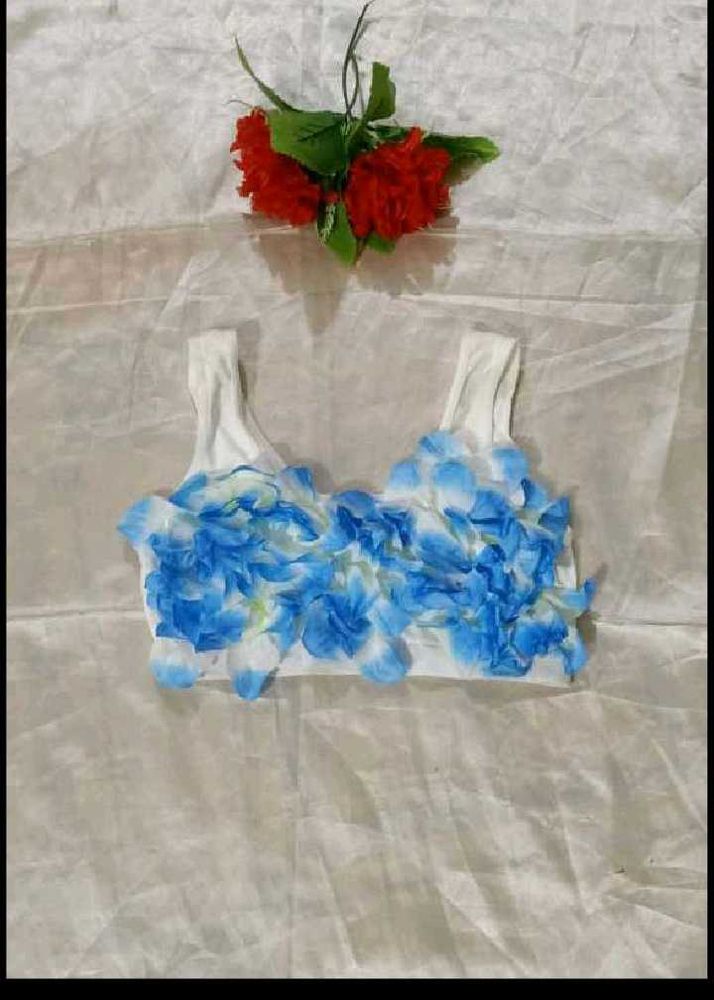 Blue Floral Tank Top