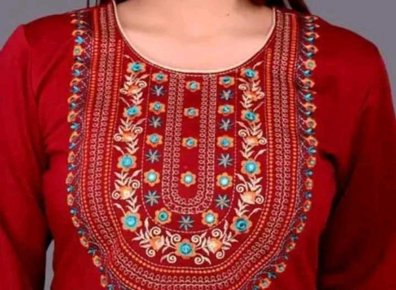 Embroidered Woollen Kurta