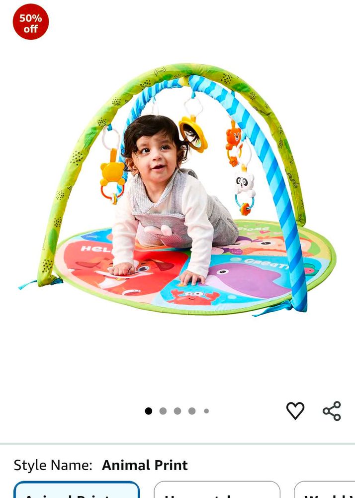Baby Activity Gym with Animal Print