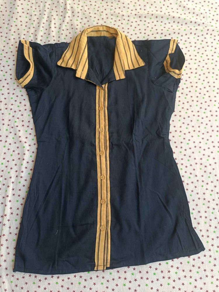 L Size Navy Blue Shirt For Women