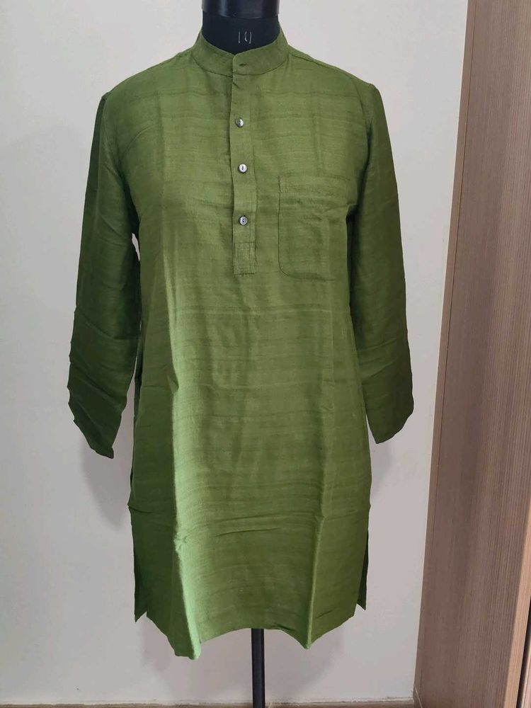 Green Cotton Kurta