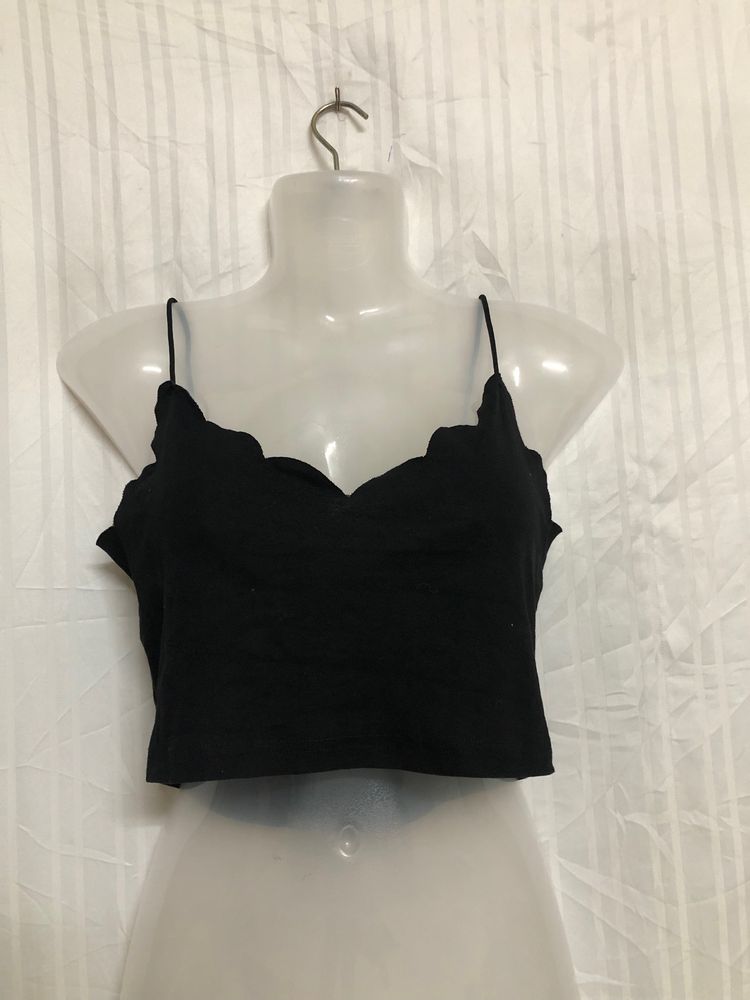 Shein Black Sleeveless Crop Top