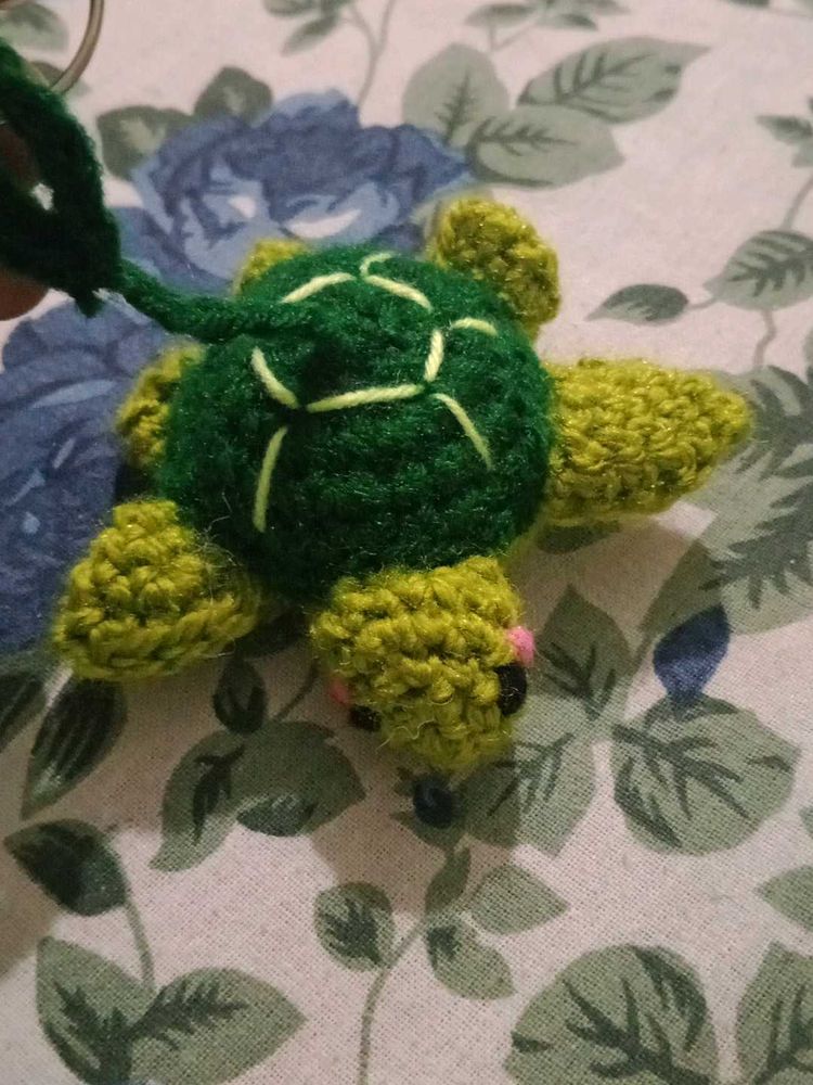 Crochet Turtle Keychain