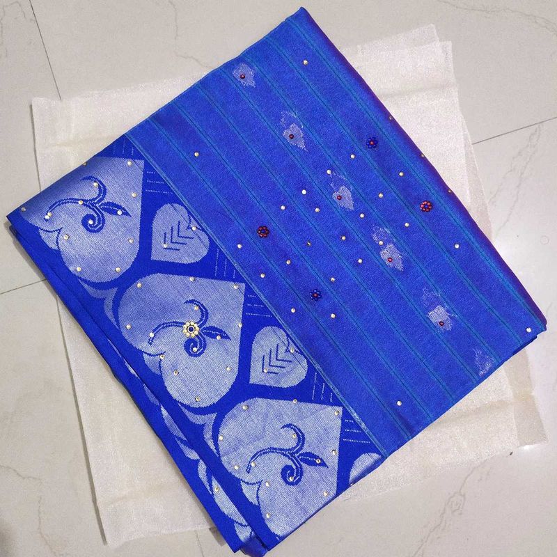 Elegant Blue Kanjivaram Dupion Silk Saree