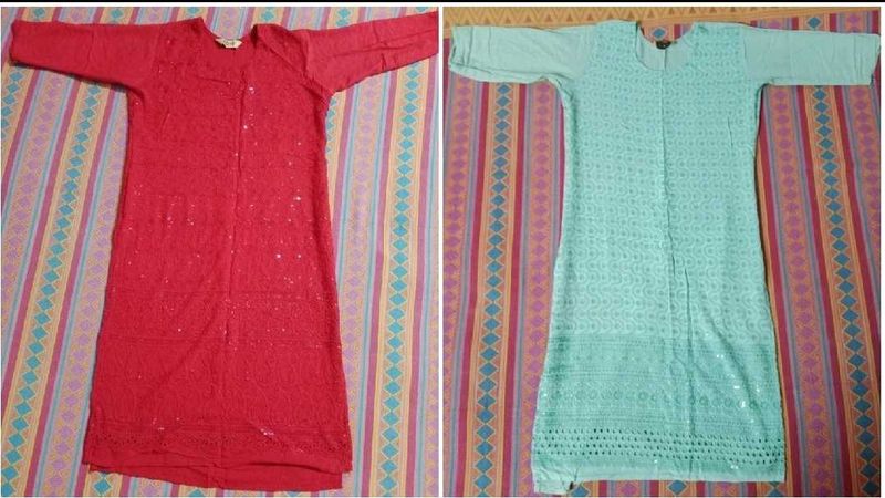 Chikankari Kurtee Combo