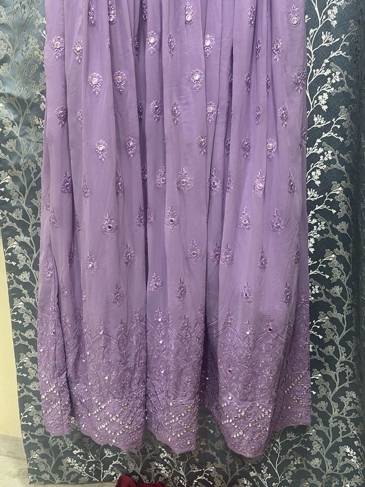 Elegant Purple Ethnic Gown