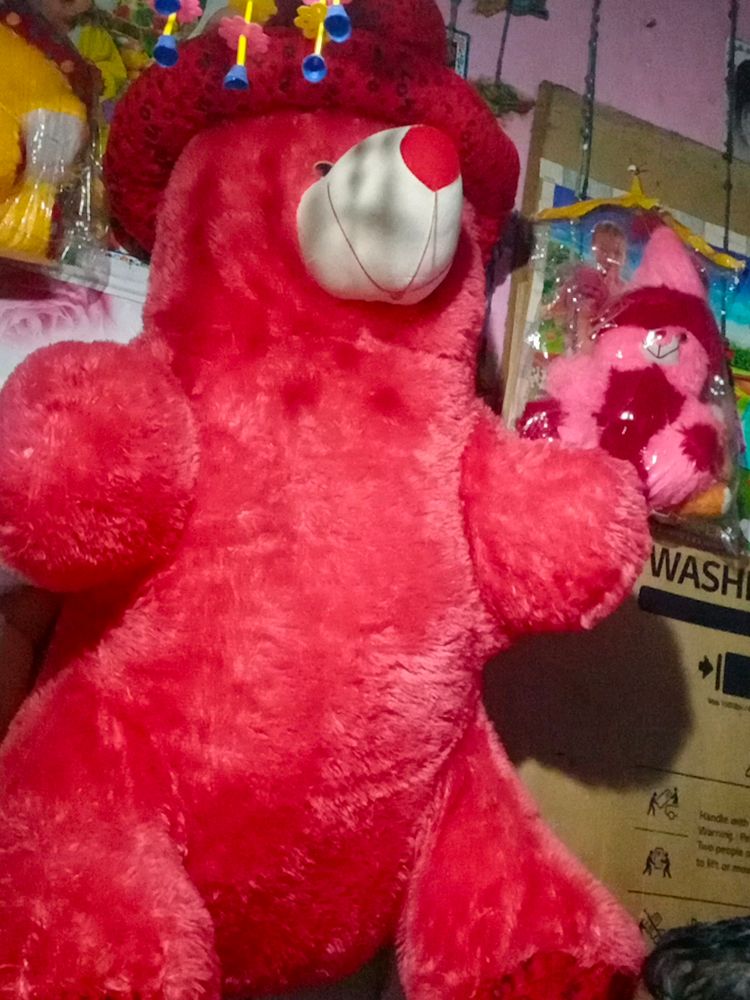 Red Teddy Bear with Hat
