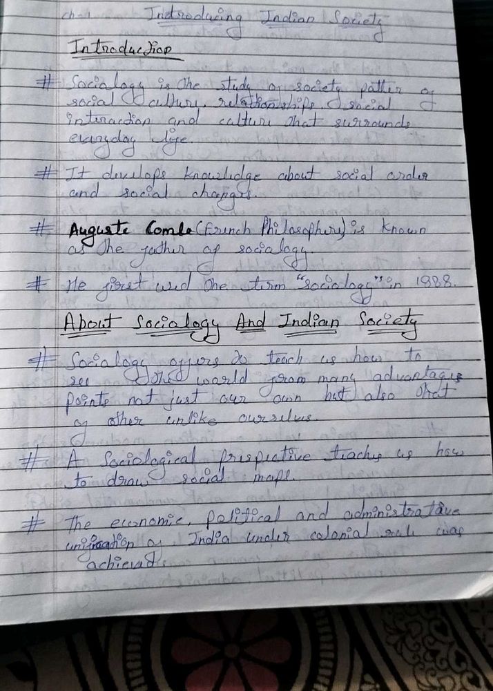 Sociology Notes Class 12th Cbse , Ncert