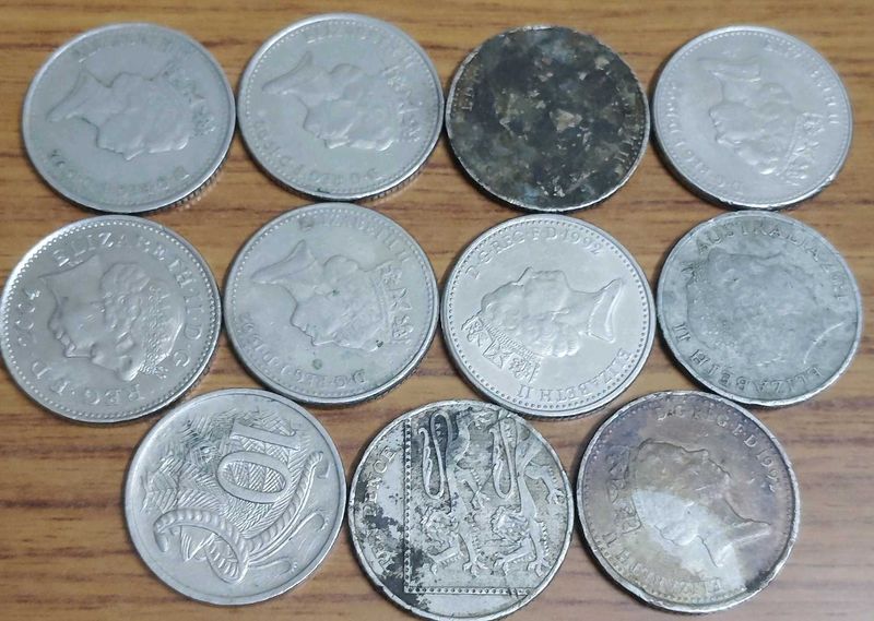 Rare Old Vintage Coin Collection 11 Pcs Set Combo.