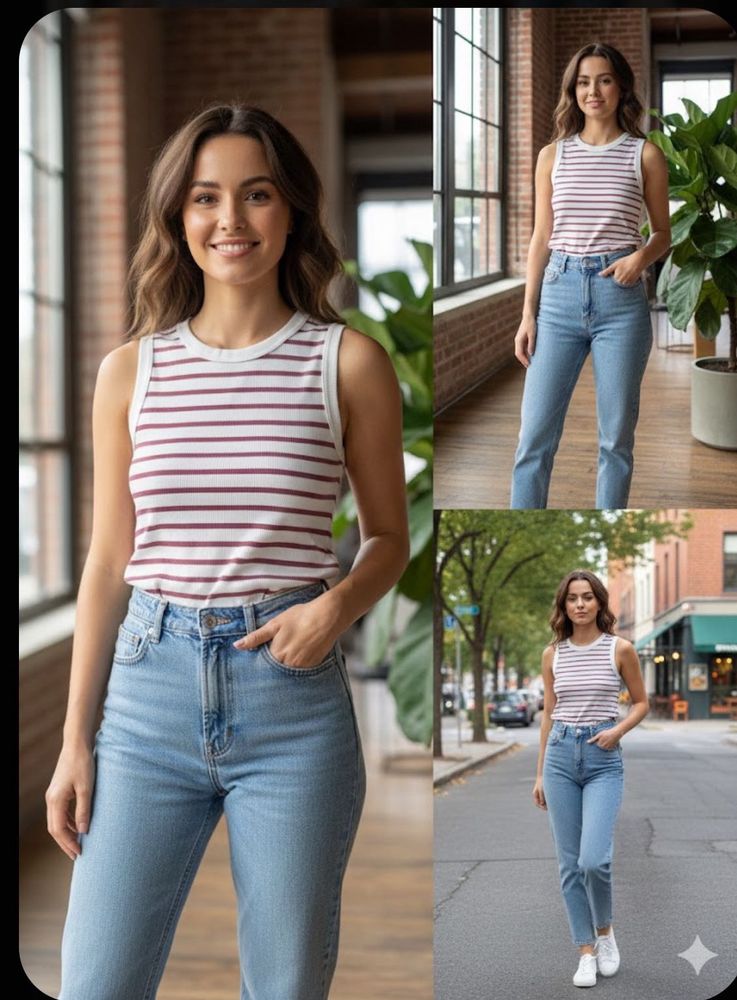 Striped Sleeveless Tank Top