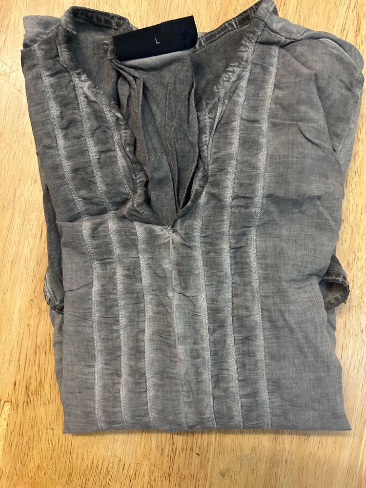 Gray Textured Tunic - Size L