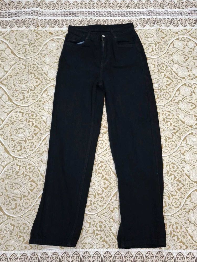 Black Straight Leg Jeans