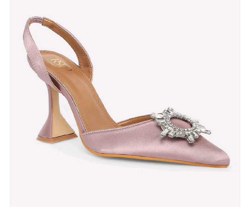 RSVP Blush Satin Slingback Heels