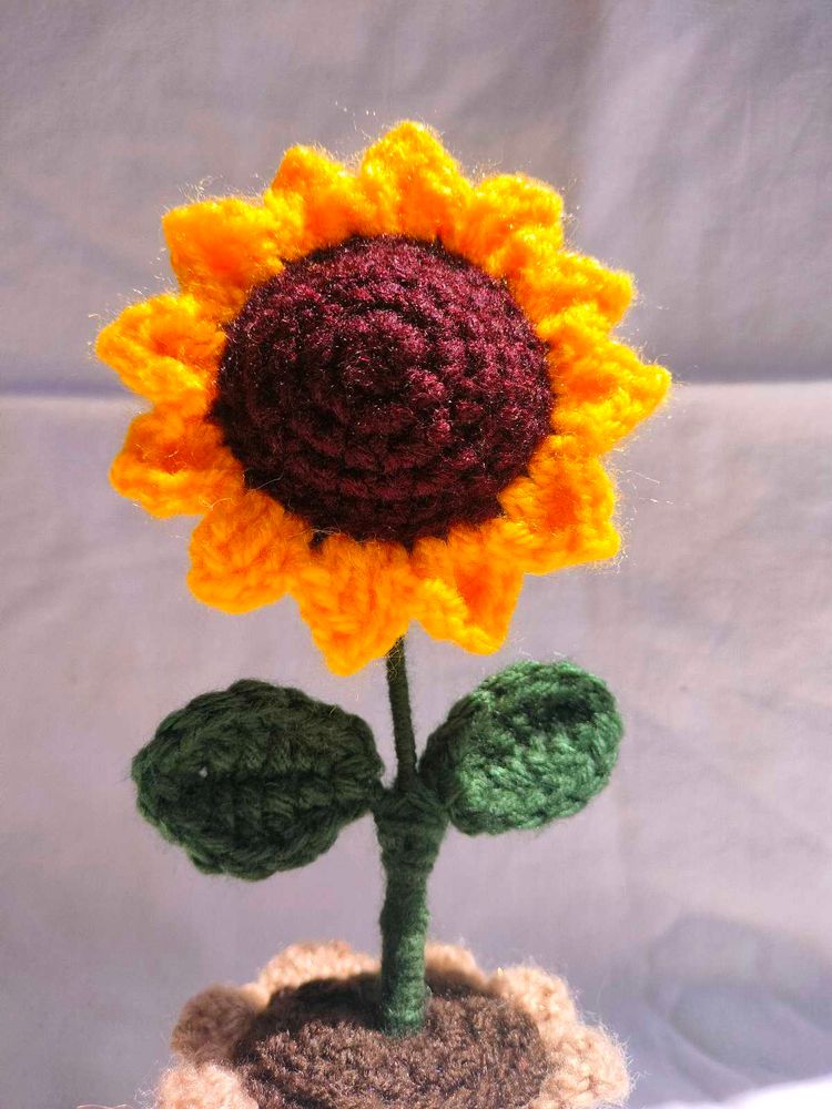 Crochet Sunflower Decor
