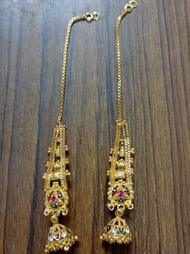 Beads Chain With Jhumka Matis