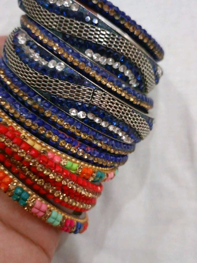 Sparkling Colorful Bangle Set