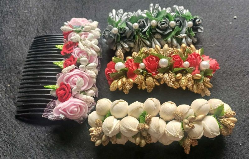 Beautiful Floral Hair Accessories Set