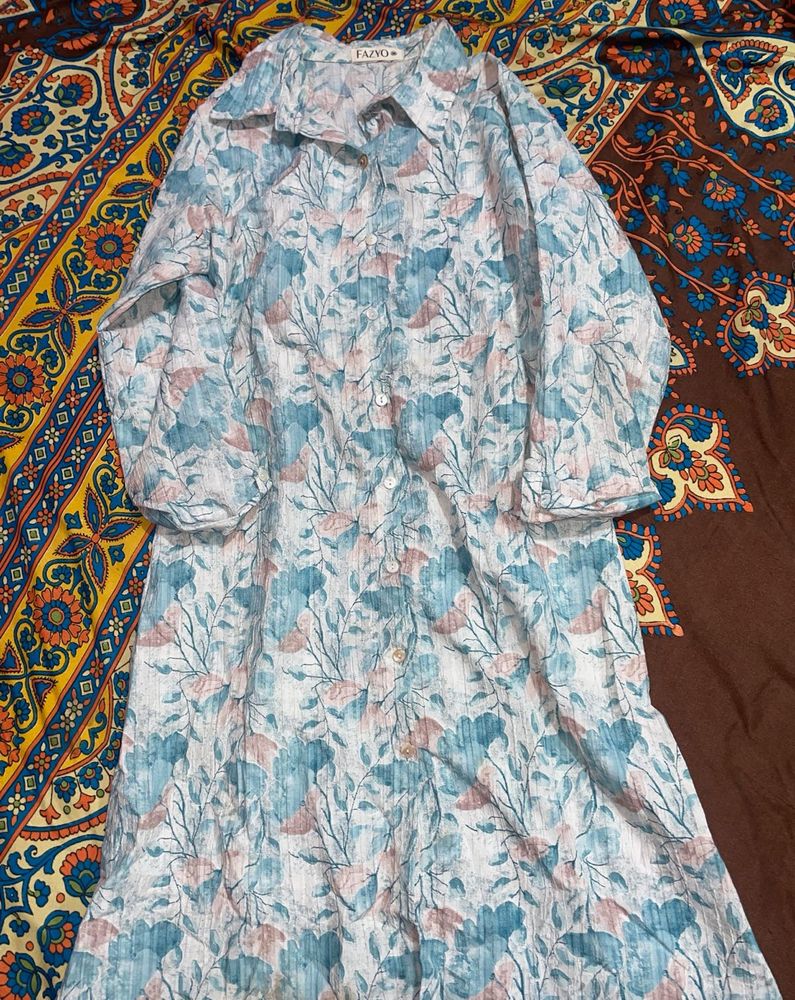 Floral Print Shirt Dress