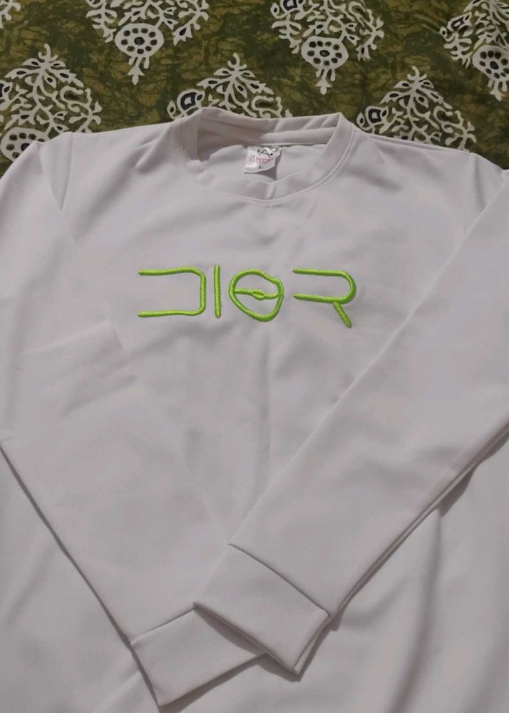 Dior-Inspired White Sweatshirt