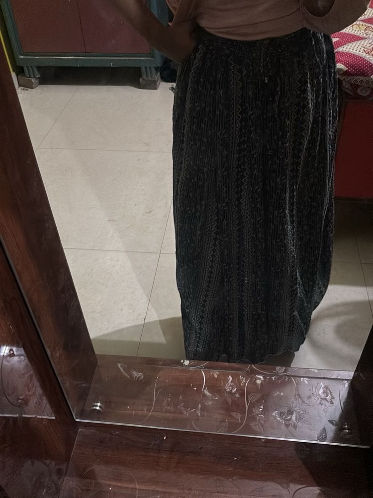 Patterned Maxi Skirt