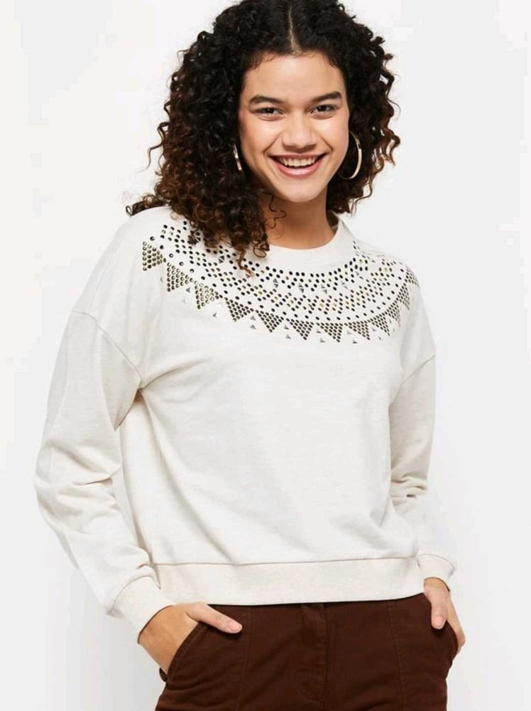 Embellished Pullover Sweater