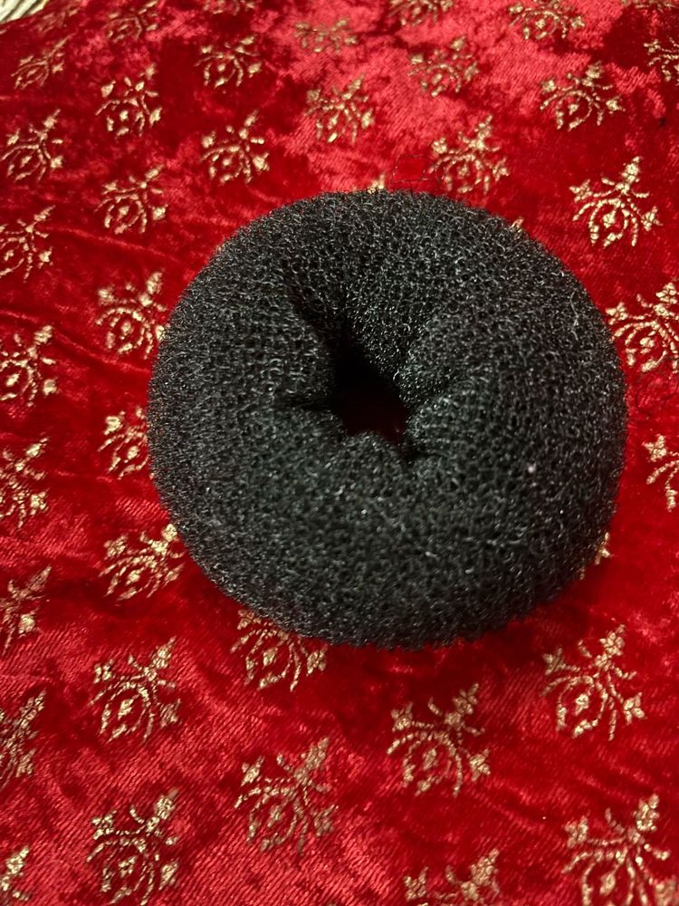 Black Hair Bun Maker Combo with  nails a