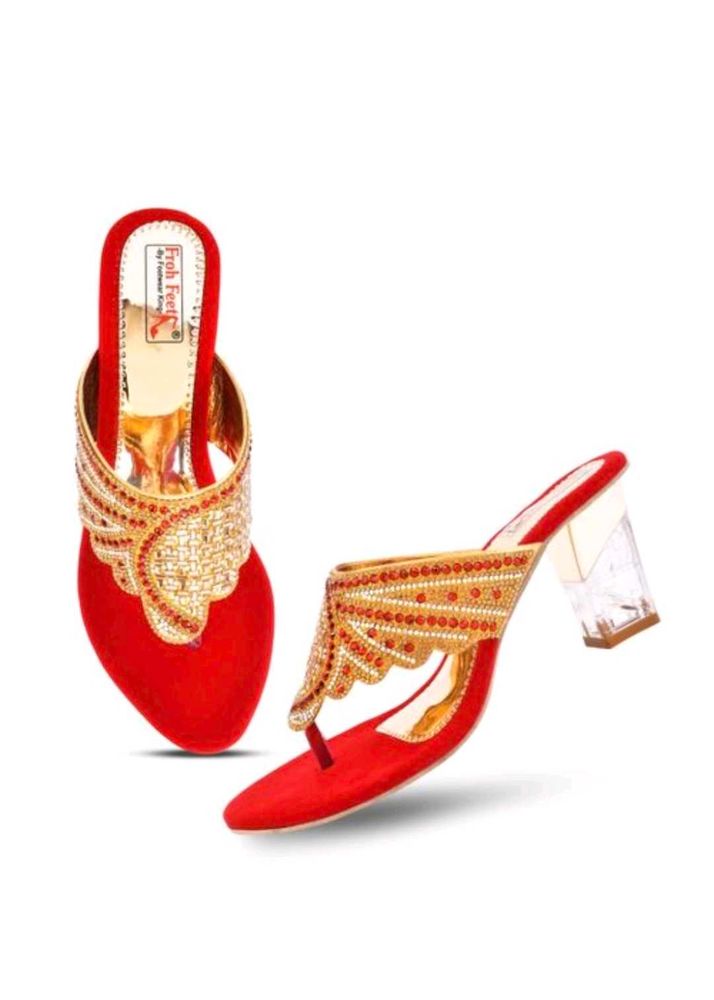 Red Embellished Heels