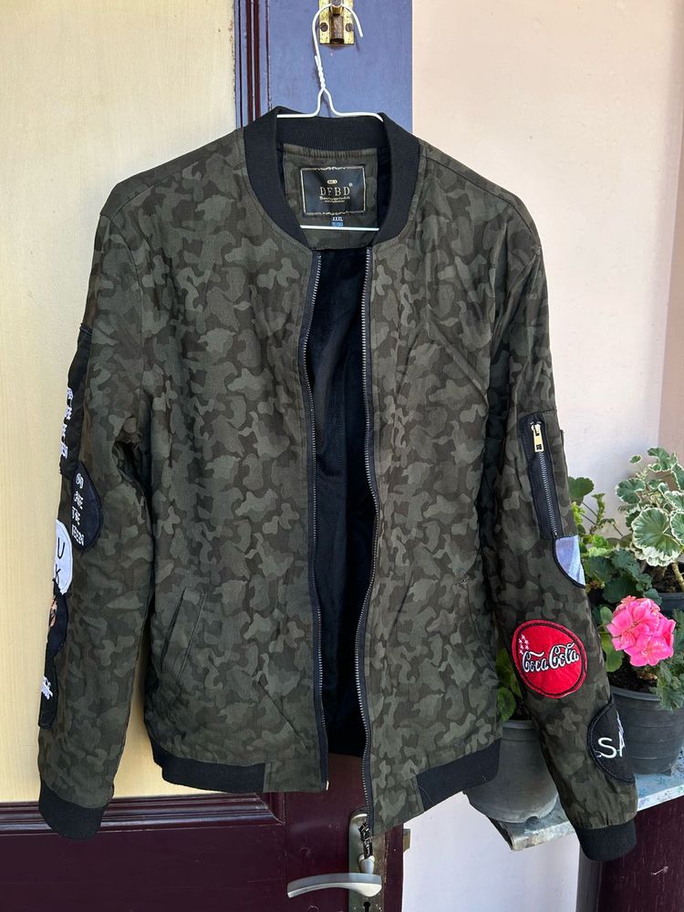 Trendy Camo Bomber Jacket