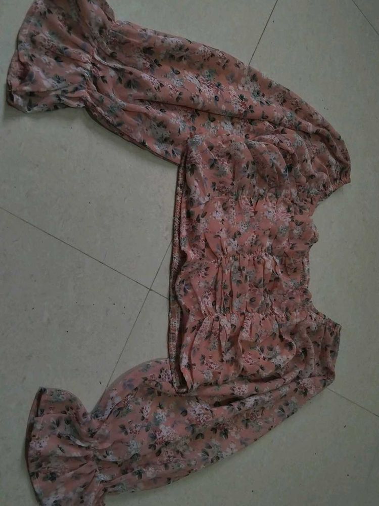 Floral Pink Crop Top Kavyas