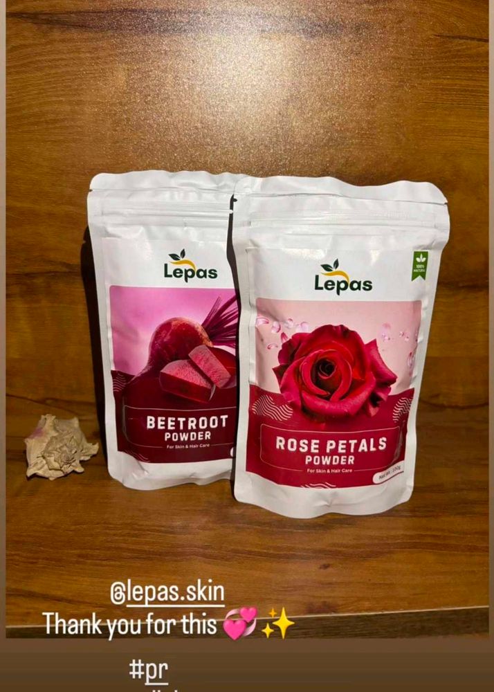 beetroot and rose petals powder face mask