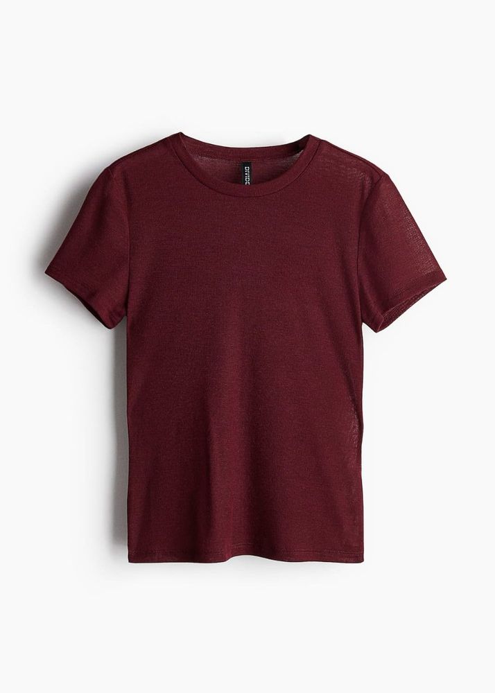 Burgundy Basic Tee