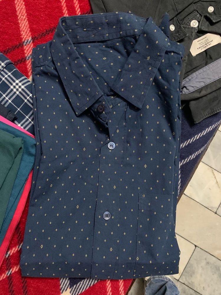 Blue Patterned Shirt