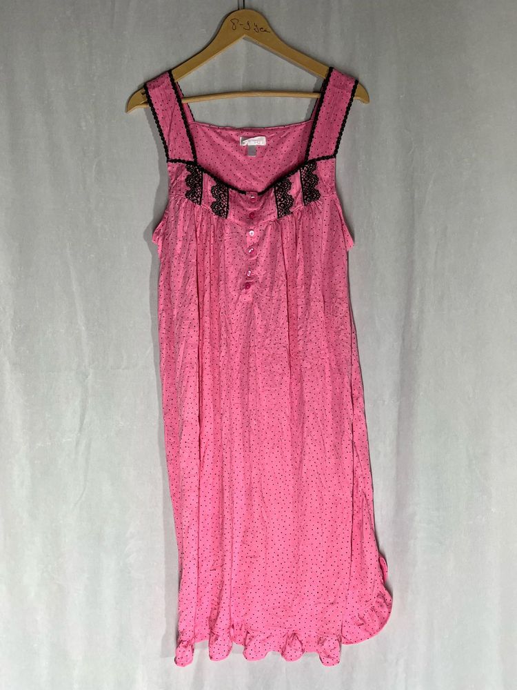 Pink Nightgown with Lace