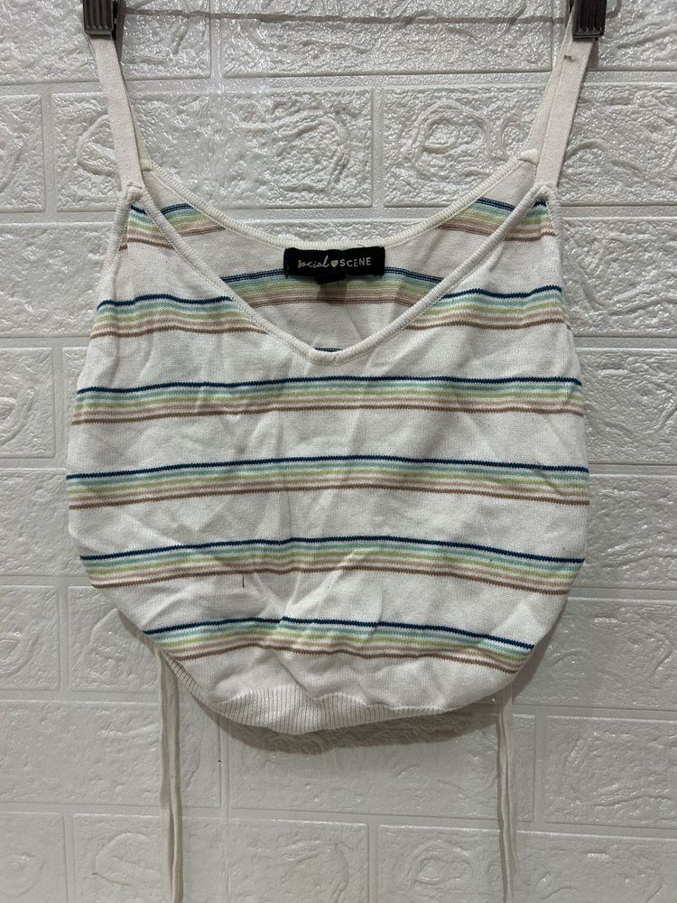 Striped Cami crop top