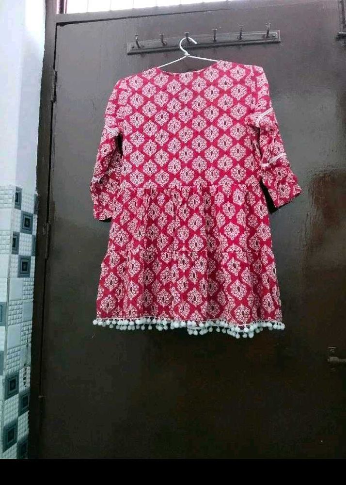 Pure Cotton Beautiful Trendy Short Kurti
